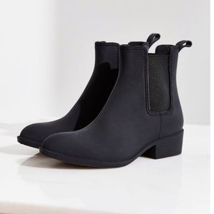 Jeffrey Campbell Matte Black Chelsea Rain Boot